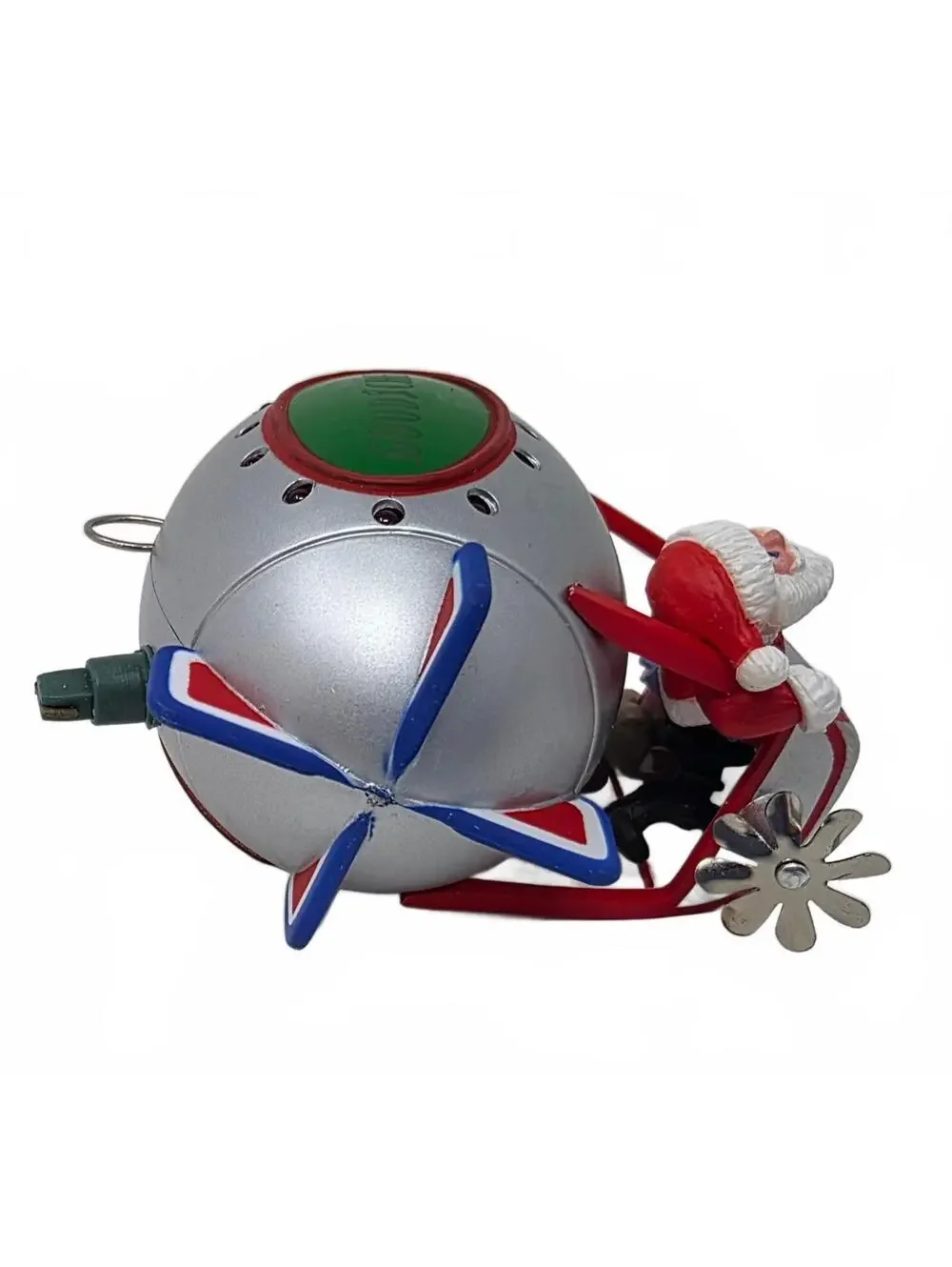 1995 Hallmark Good Cheer Blimp Magic Light Christmas Ornament w Box
